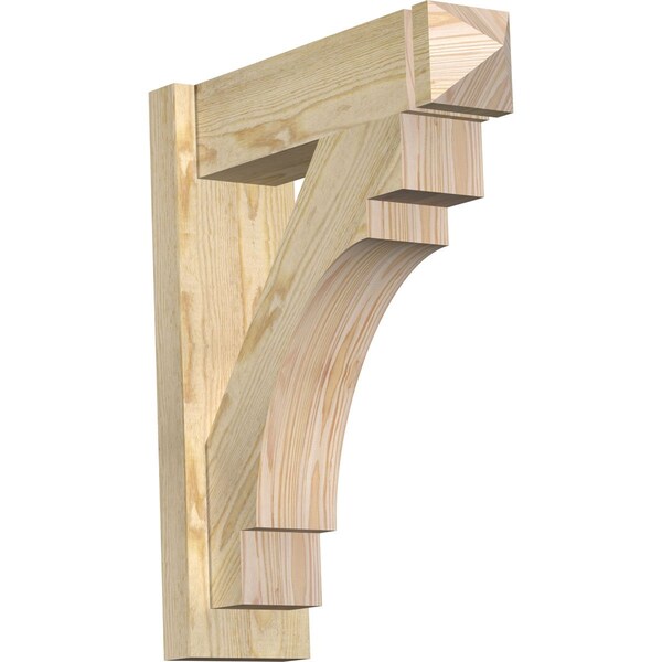 Ekena Millwork Merced Rough Sawn Arts and Crafts Outlooker, Douglas Fir, 6"W x 20"D x 24"H OUT06X20X24MRC03RDF - main
